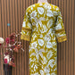 Embrace festive charm with this mustard floral print suit