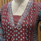 Elevate your everyday style with this maroon A-line cotton kurti set