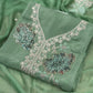 This elegant unstitched suit set features a rich organza fabric