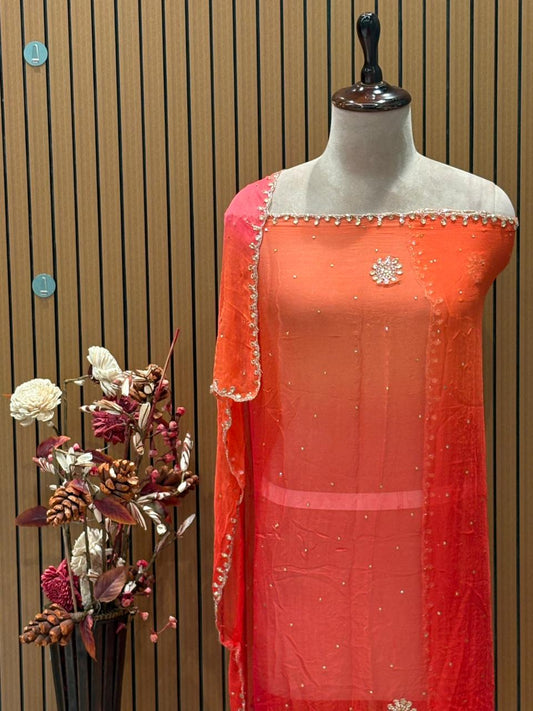 Add a touch of royalty to your wardrobe with our luxurious unstitched suit