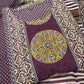 Elevate your everyday style with this wine printed cotton suit set