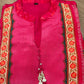 Radiate festive charm in this vibrant pink crape suit set