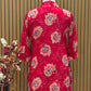 Floral co-ord sets in firozi blue and vibrant maroon red bring a fresh