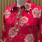 Floral co-ord sets in firozi blue and vibrant maroon red bring a fresh
