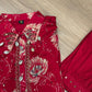 Floral co-ord sets in firozi blue and vibrant maroon red bring a fresh