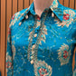 Floral co-ord sets in firozi blue and vibrant maroon red bring a fresh