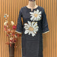 Elegance meets comfort in this black muslin kurti set