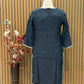 Elegance meets comfort in this black muslin kurti set