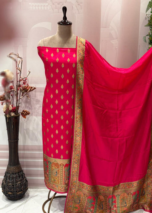 Grace your wardrobe with our luxurious unstitched suit set