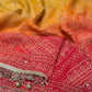 Exquisite unstitched suit set is crafted from premium crush tissue shimmer fabric