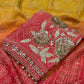 Exquisite unstitched suit set is crafted from premium crush tissue shimmer fabric