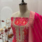 Indulge in timeless elegance with our pure Khaddi Georgette unstitched suit