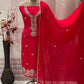 Elevate your festive style with our luxurious unstitched suit