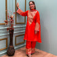 Radiate festive charm in our raw silk kurti set