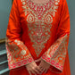Radiate festive charm in our raw silk kurti set