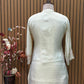 Elegant short kurti in premium tissue shimmer with intricate handwork