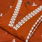 Graceful A-line cotton kurti set in vibrant orange