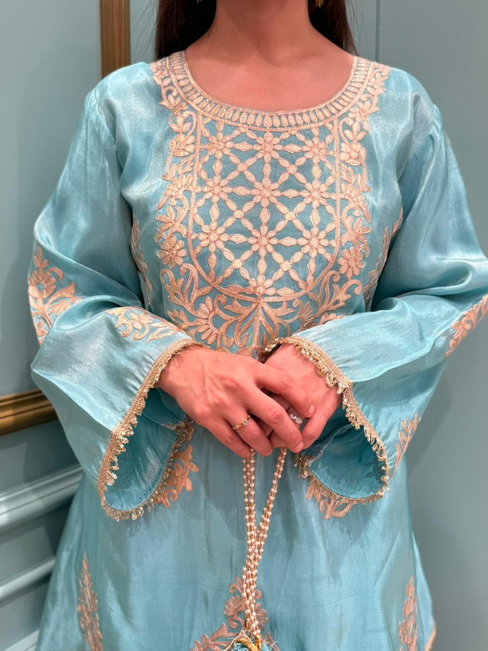 Drape yourself in elegance with our luxe tissue shimmer cord-sets