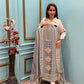 Elegance with our unstitched suit collection crafted in rich crush tissue shimmer