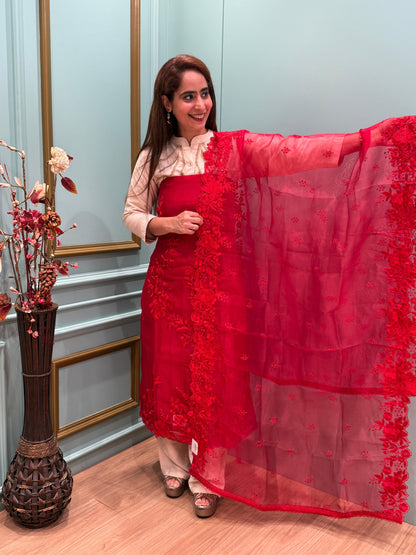 Step into pure elegance with our latest unstitched suit collection