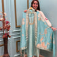 Unveil the beauty of tradition with a modern glow in our Organza Shimmer