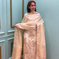 luxurious unstitched suit set crafted in gazzi silk shimmer fabric