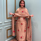 Unstitched Organza Zakot Suit, a masterpiece designed for the modern woman