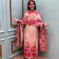 Step into elegance with our premium unstitched organza shimmer suits