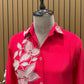 Graceful Chinon fabric kurti with collared neckline