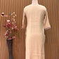 Chinon embroidered kurti with collared neckline