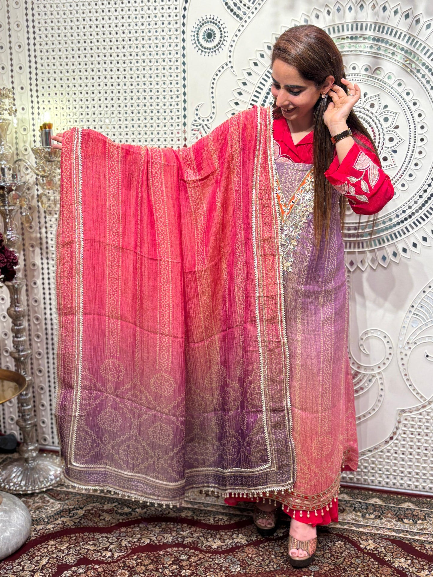 Elevate your festive wardrobe with our unstitched suit
