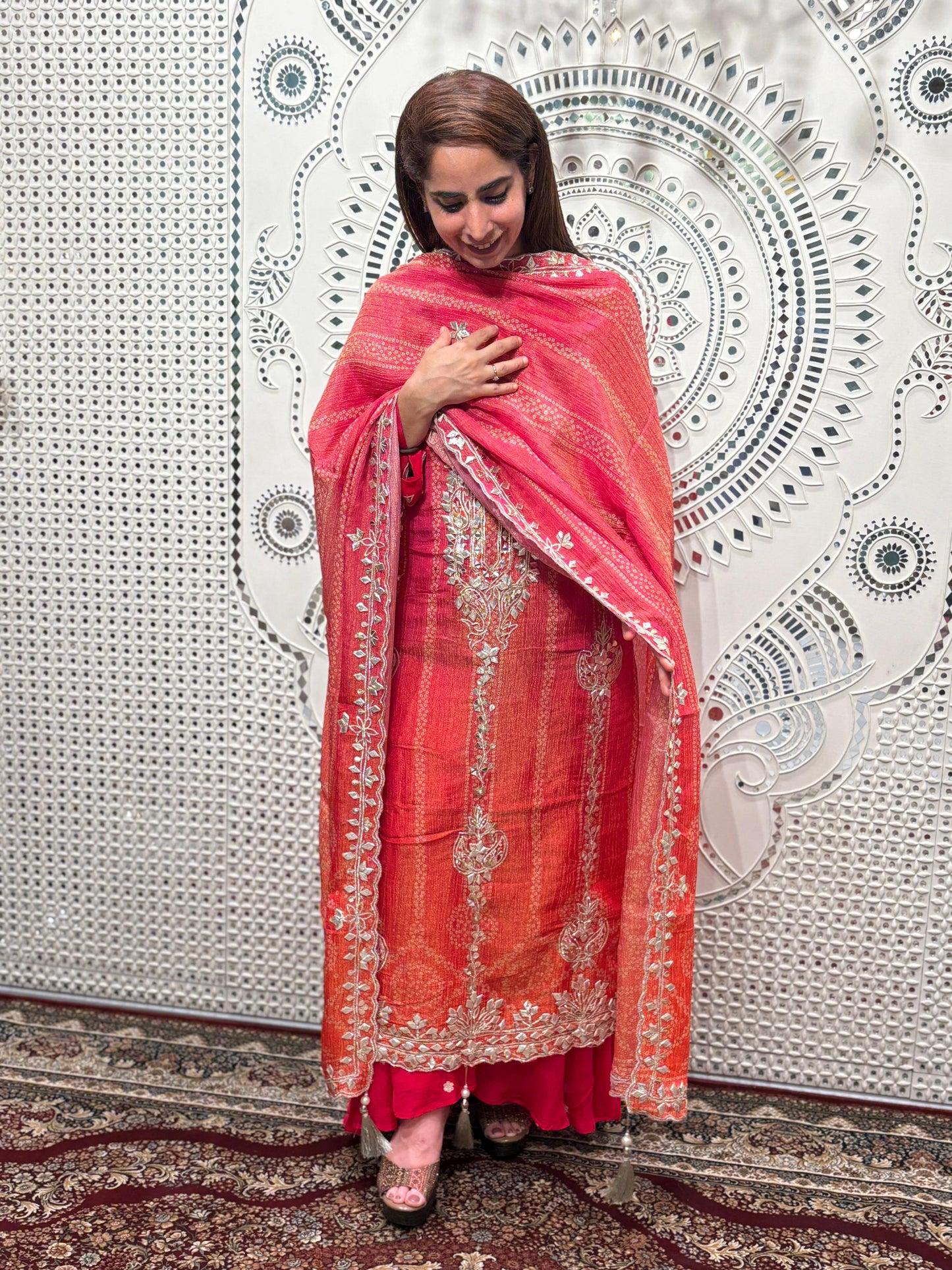 Elevate your festive wardrobe with our unstitched suit