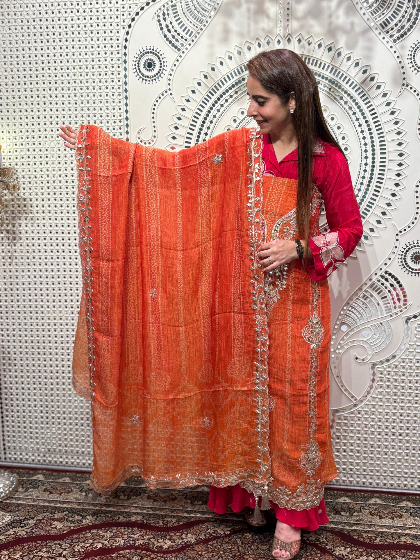 Elevate your festive wardrobe with our unstitched suit