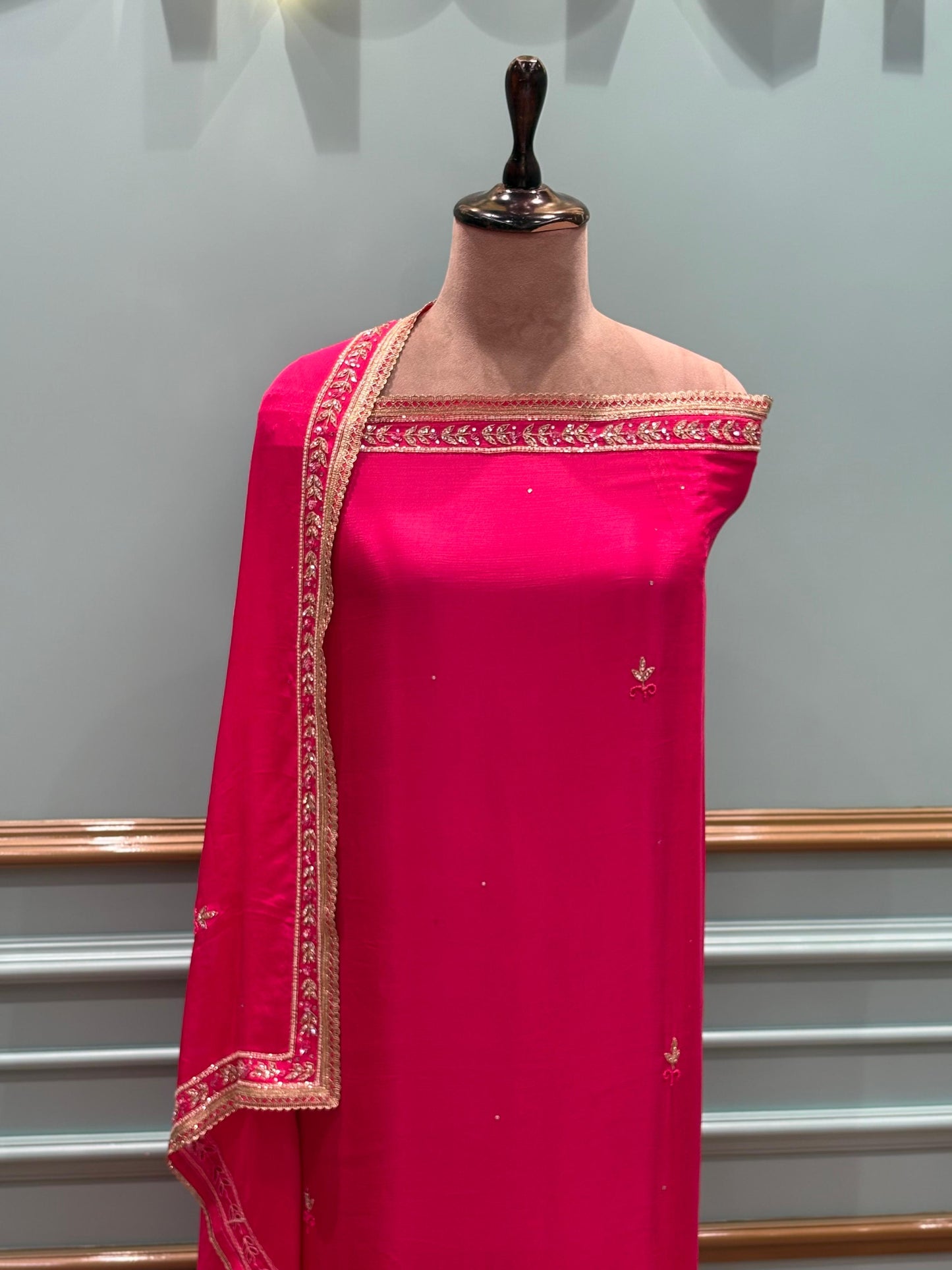 Unveil timeless elegance with our premium unstitched suit