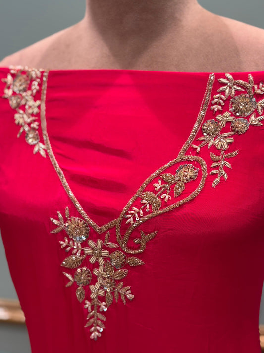 Elevate your festive wardrobe with our luxurious Crape Silk
