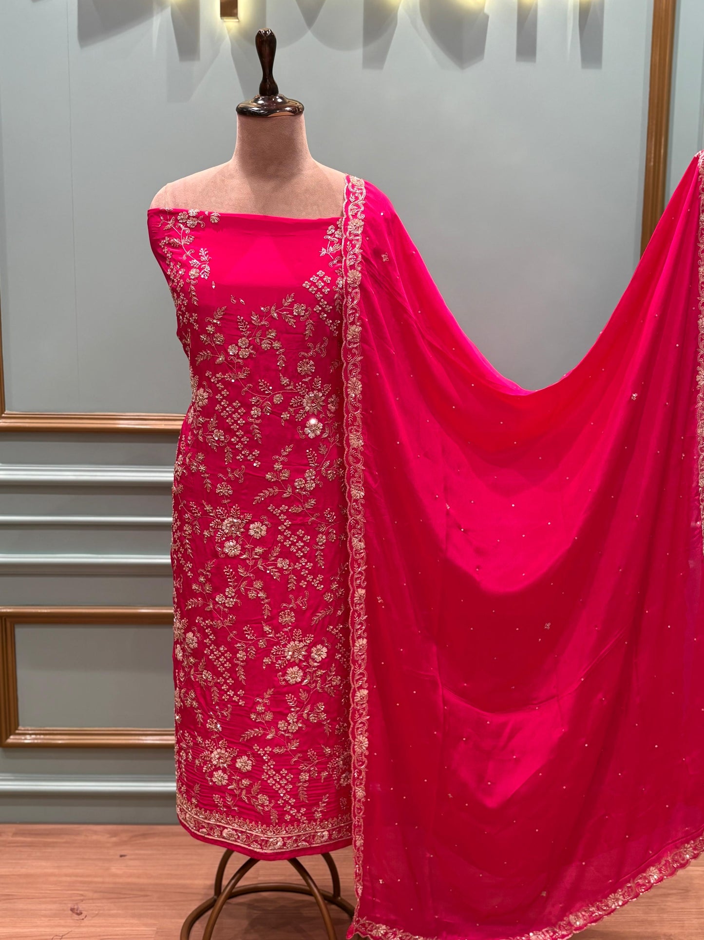 Festive and wedding occasions with this stunning Crape silk