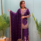 Step into timeless elegance with our luxurious heavy embroidered sharara set