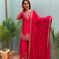 Step into timeless elegance with our luxurious heavy embroidered sharara set
