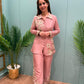 Grace your style with our luxury cord-set in tissue shimmer fabric