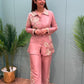 Grace your style with our luxury cord-set in tissue shimmer fabric