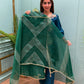 Crafted in organza shimmer fabric with rich gota patch work
