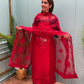 Unstitched suit collection in organza shimmer fabric