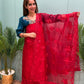 Unstitched suit collection in organza shimmer fabric