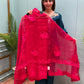 Unstitched suit collection in organza shimmer fabric