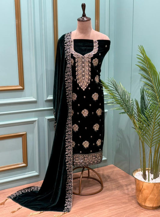 Presenting our luxurious velvet unstitched suit collection