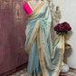 Beautiful running saree comes in premium shimmer organza,