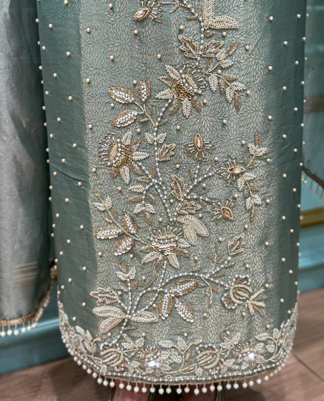 Premium Organza Shimmer Suit