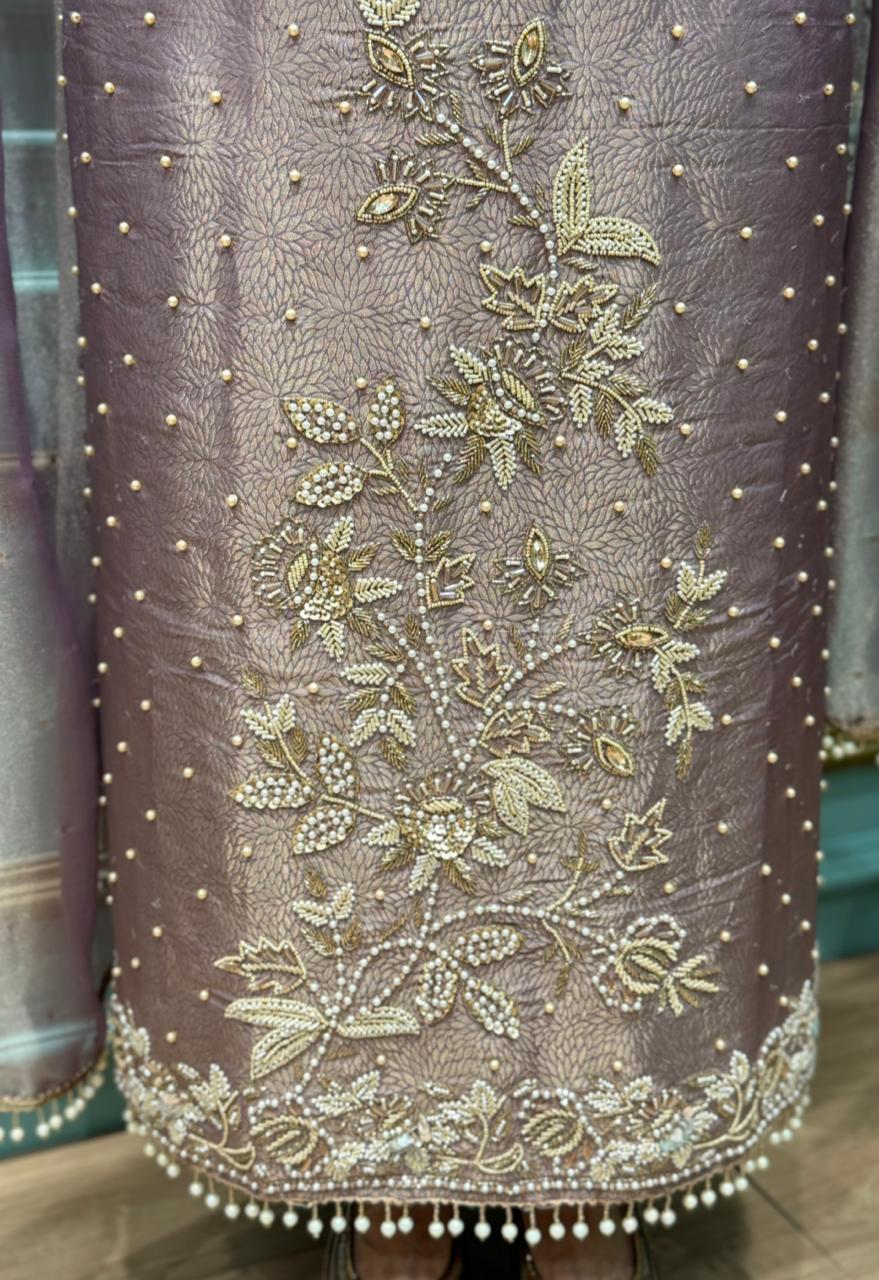 Premium Organza Shimmer Suit