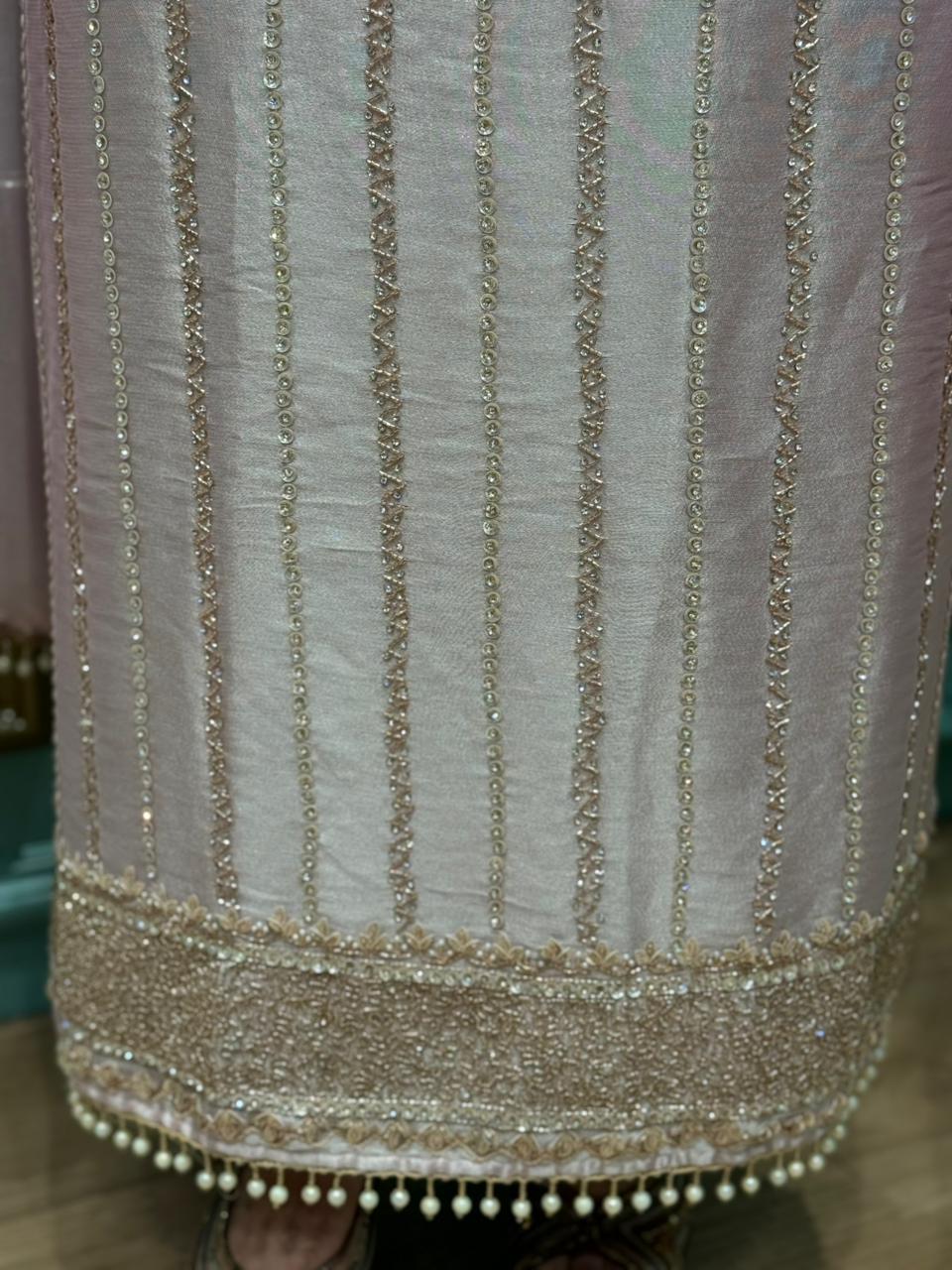 Unstitched Organza Shimmer Suit – Luxury Edit