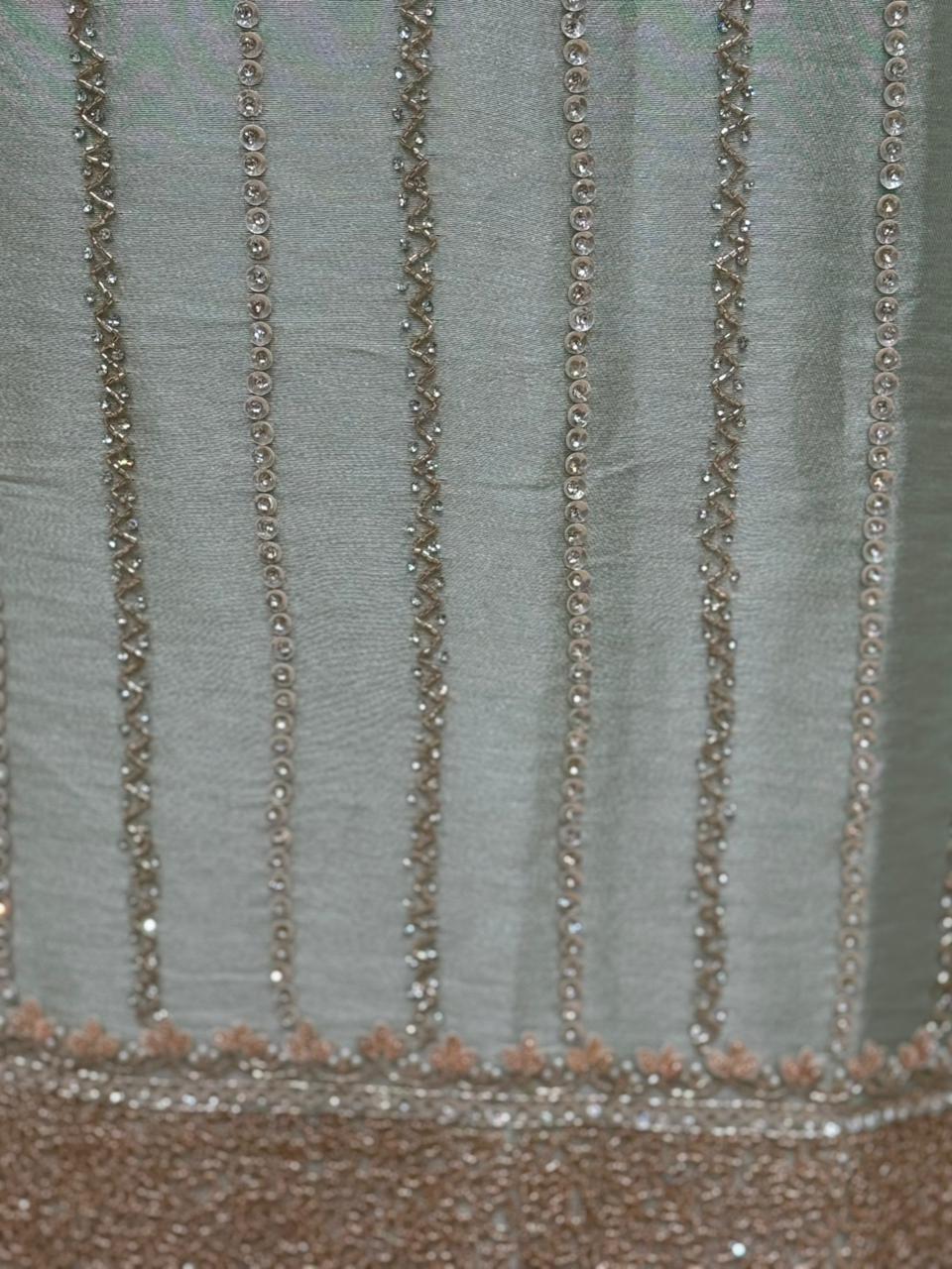 Unstitched Organza Shimmer Suit – Luxury Edit